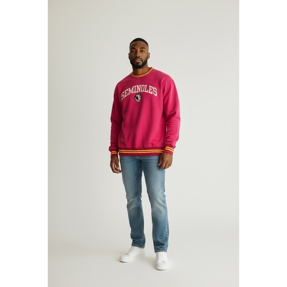 Vintage 90s Men's Florida State Seminoles FSU Red Crewneck Sweatshirt XL - Picture 1 of 10